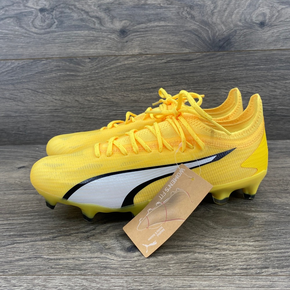 Puma Ultra Ultimate FG/AG Soccer Cleats Womens 7 Yellow 107507-04 Ultraweave